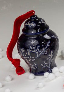 3” ceramic ginger jar ornaments