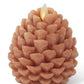 Light brown wax pine one luminara indoor candle