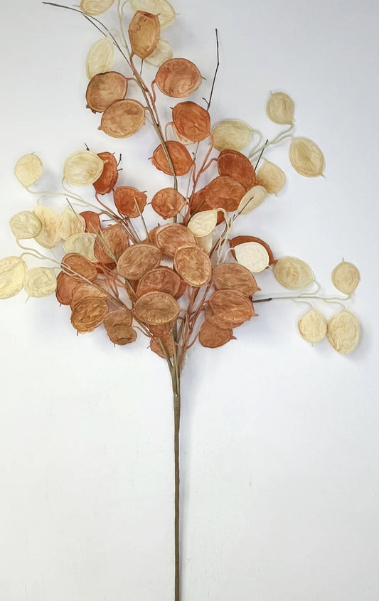 18” Orange Eucalyptus Spray