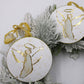 5" Metal Angel Ornament w/ Gold Accents,