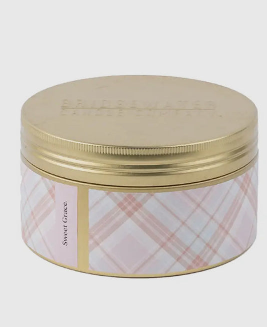 Sweet Grace 3 Wick
Tin Candle
