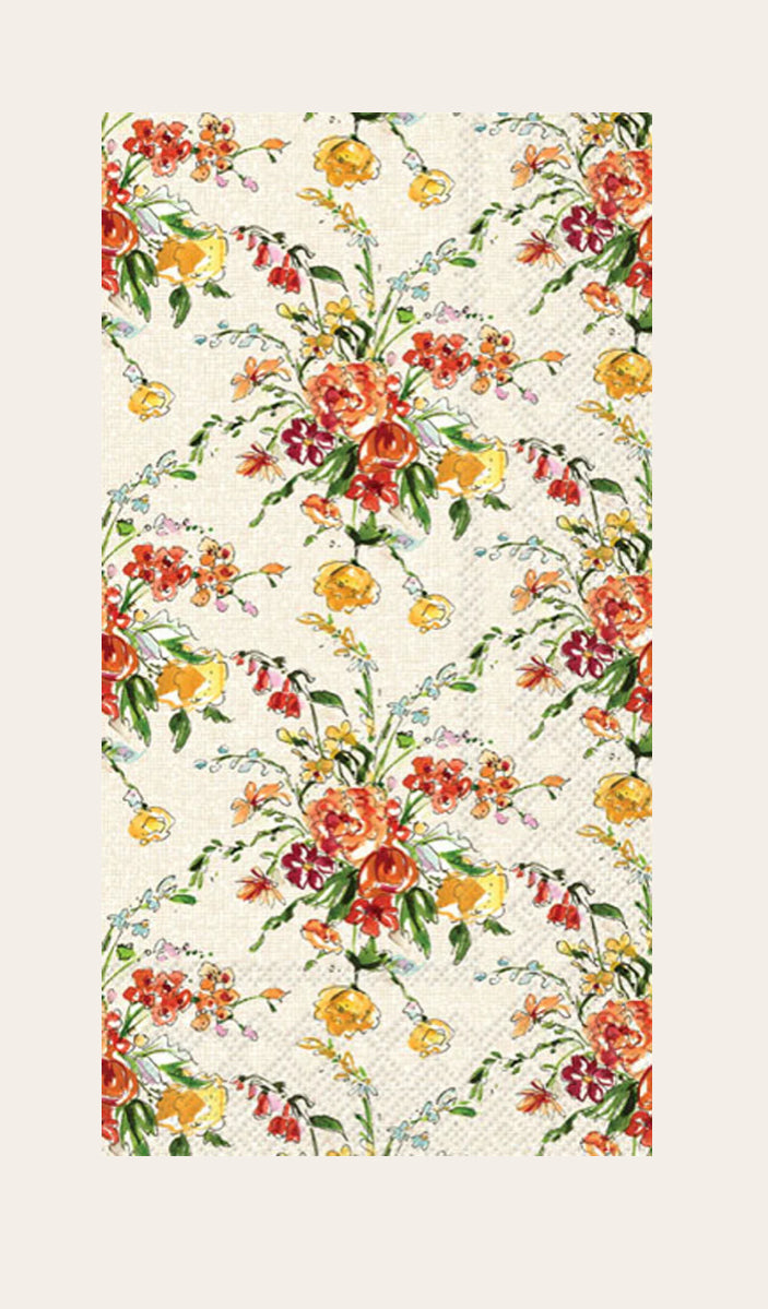 Fall Floral Pattern Guest Towel
