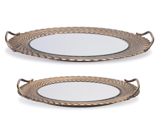 MIRROR TRAY METAL/GLASS