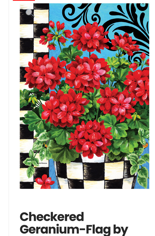 Checkered Geranium House Flag