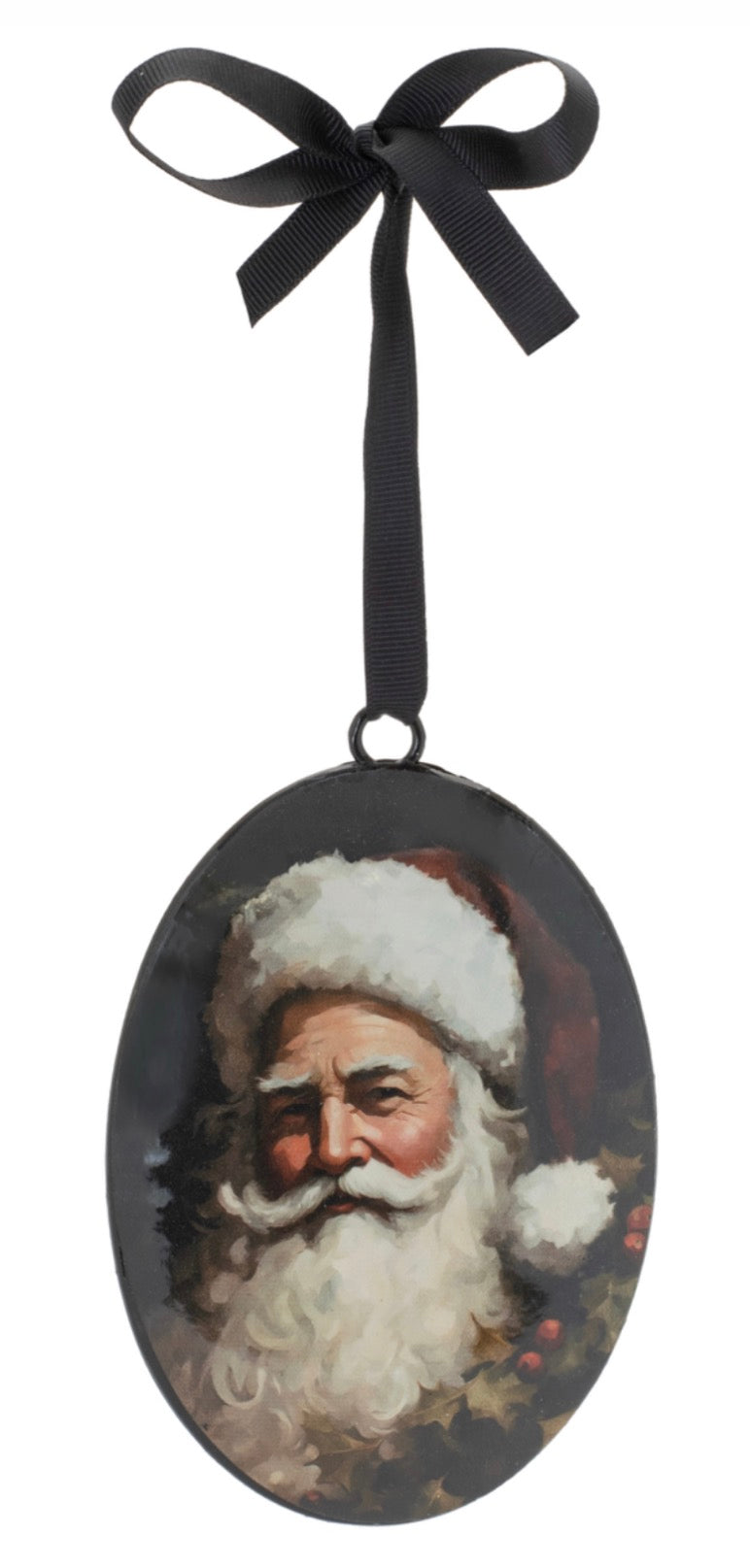 SANTA DISC ORNAMENT IRON
