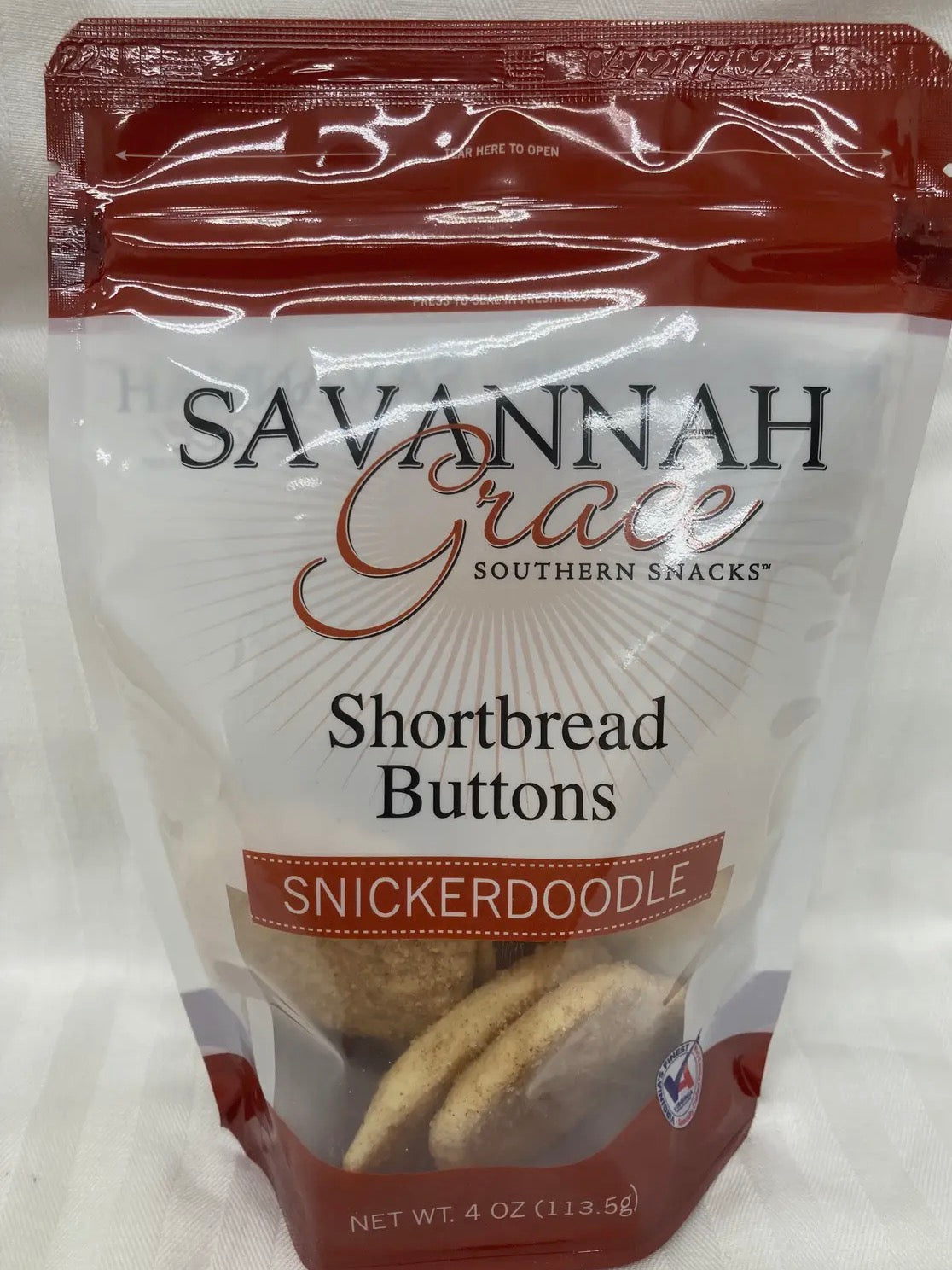 Snickerdoodle Shortbread
Buttons 4 oz Bag