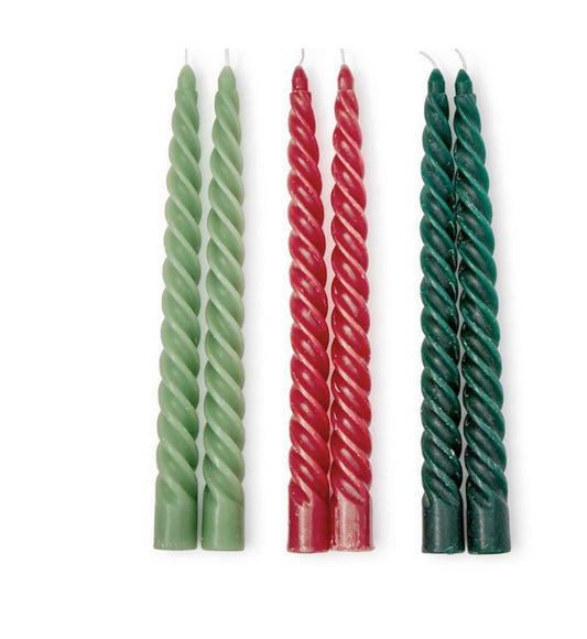 Twist and Glow Set of 2 Twist Taper Candles in Gift Box