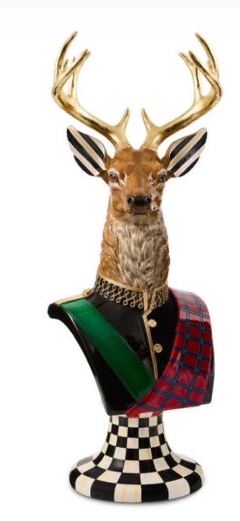 Timeless Tartan Stag Head Bust