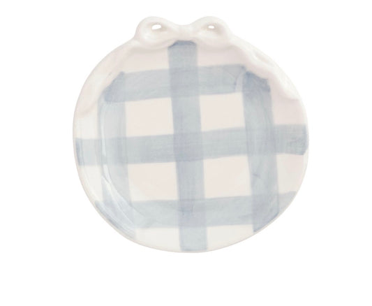 Gingham Bow Ring Dish