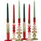 Holiday Ombre Hand-Blown Glass Candlesticks