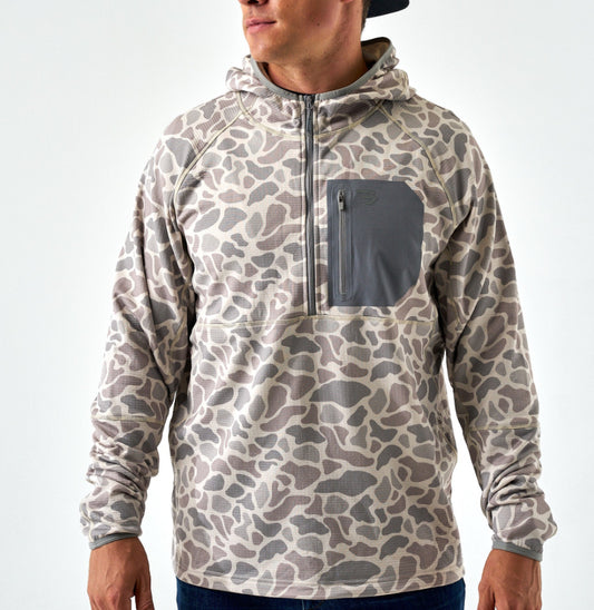 BLAZE TECH QUARTER ZIP in Classic Deer Camo