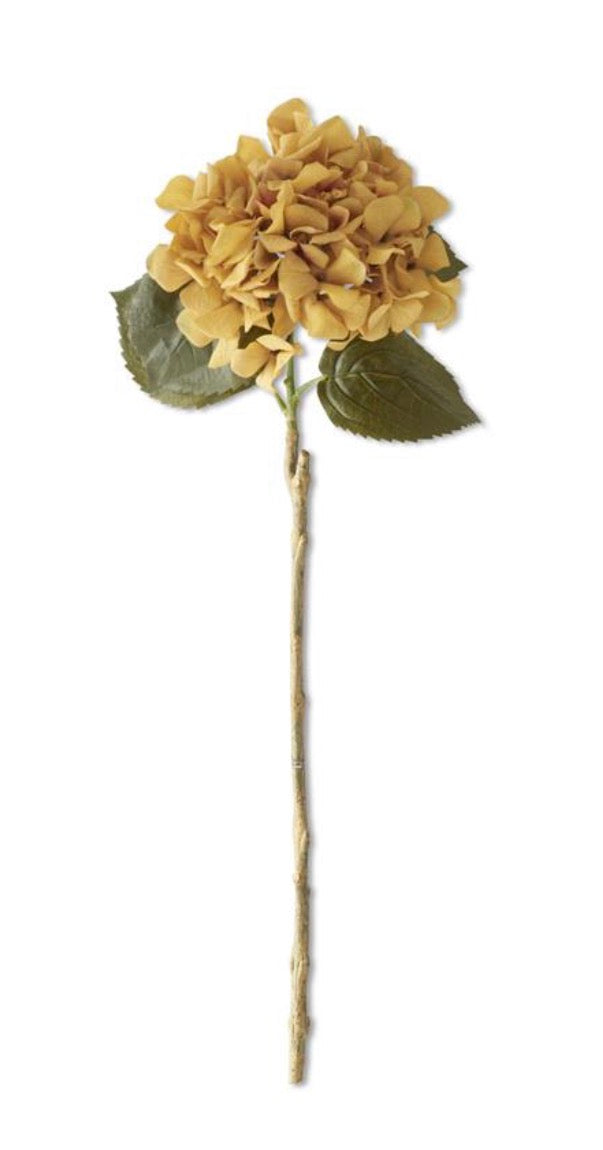 24.5 Inch Fall Yellow Real Touch Hydrangea