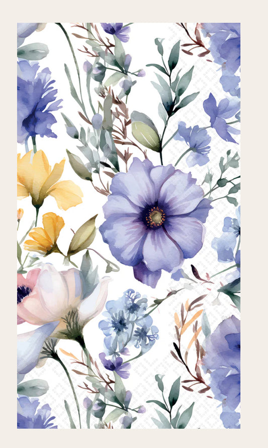 Purple Posy Guest Towel