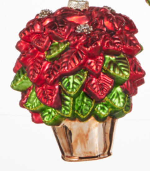 4" Poinsettia Ornament
