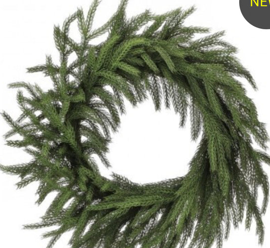 28" REAL TOUCH FOREST NORFOLK PINE WREATH