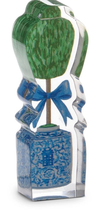 Boxwood Ginger Jar Topiary Acrylic Cut Outs