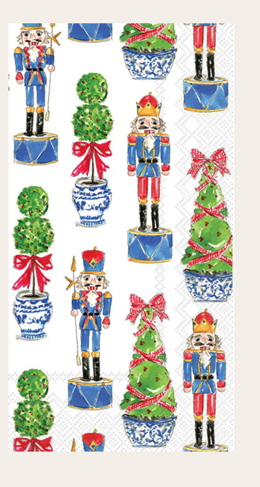 Nutcrackers And Topiary Guest Towel