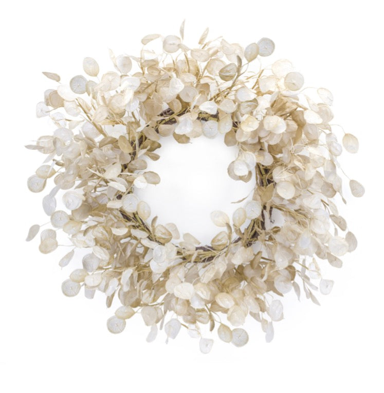 SILVER DOLLAR WREATH 33”D PAPER