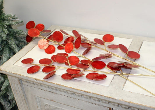 33" Red Capiz Shell Stem