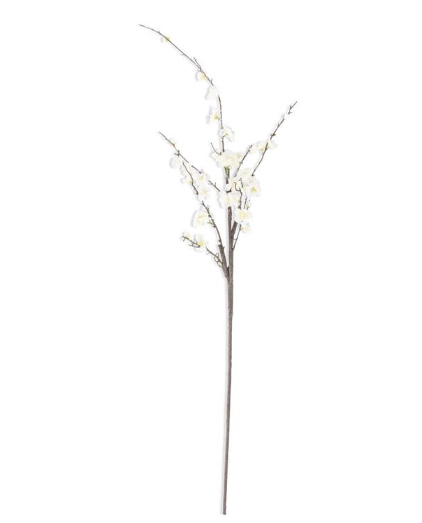 49 INCH WHITE ICY BLOSSOM BRANCH