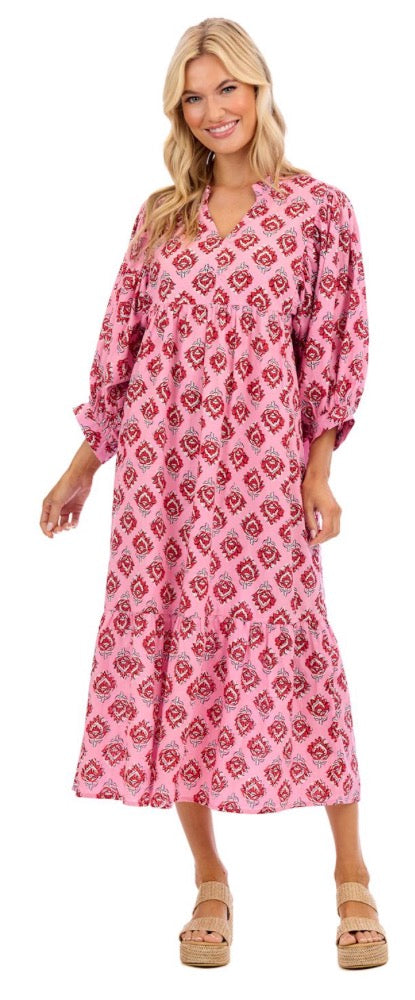 PINK WAYLON MIDI DRESS