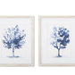 Assorted 23.5 Inch Natural Framed Blue Tree Prints