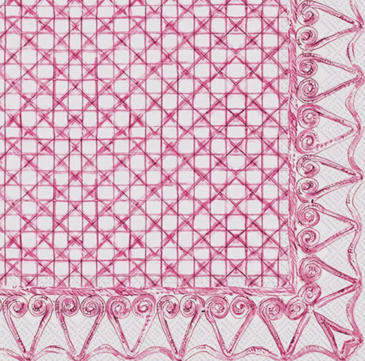 Botanical Cane Pink
Rosanne Beck Cocktail Napkins 20 Count