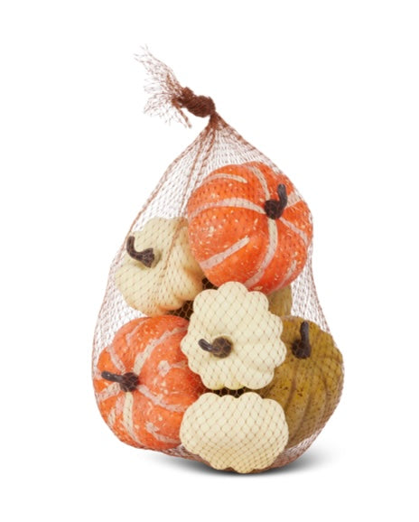 4.5" Bag of Mixed Pumpkins and Gourds