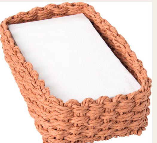 Paper Woven Guest Towel Caddy Terracotta