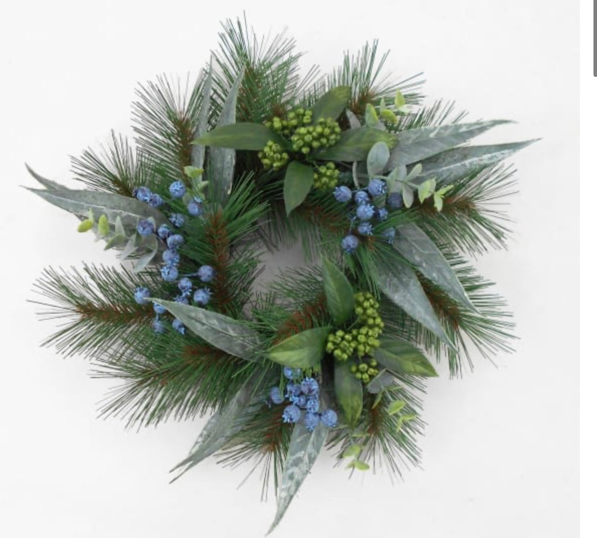 Blueberry pine eucalyptus candle ring