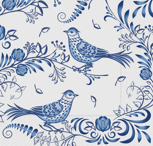 Paper Lunch Napkins 20 Ct Porcelain Bird