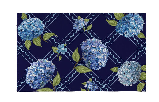 VivaStyle Washable Mat, 24"Lx36"H, Hydrangea Haven