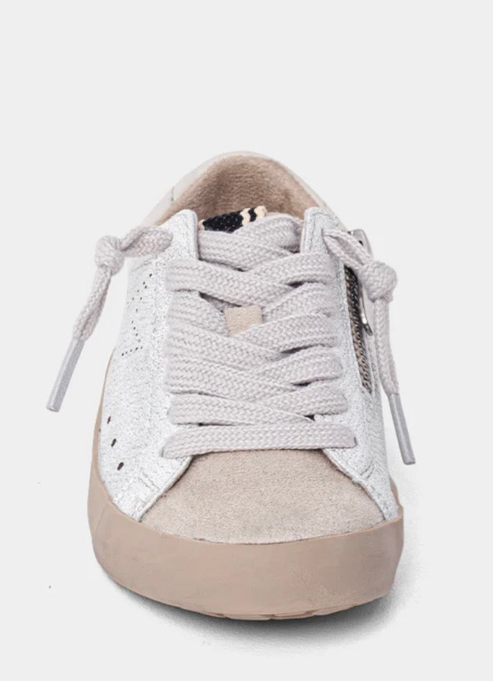 Girls Mia Mini Silver Snake Sneakers