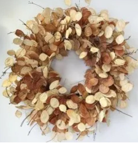 32IN ORANGE EUCALYPTUS WREATH