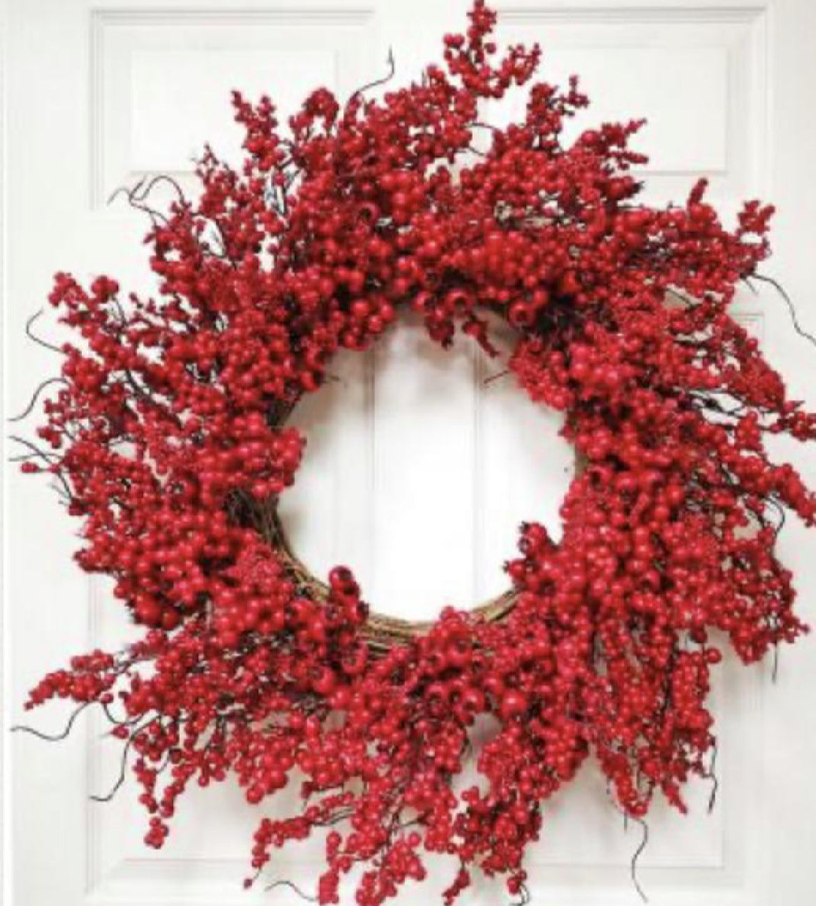 30” red cranberry wreath