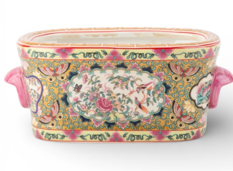 Small Oval Foothbath Rose Medallion