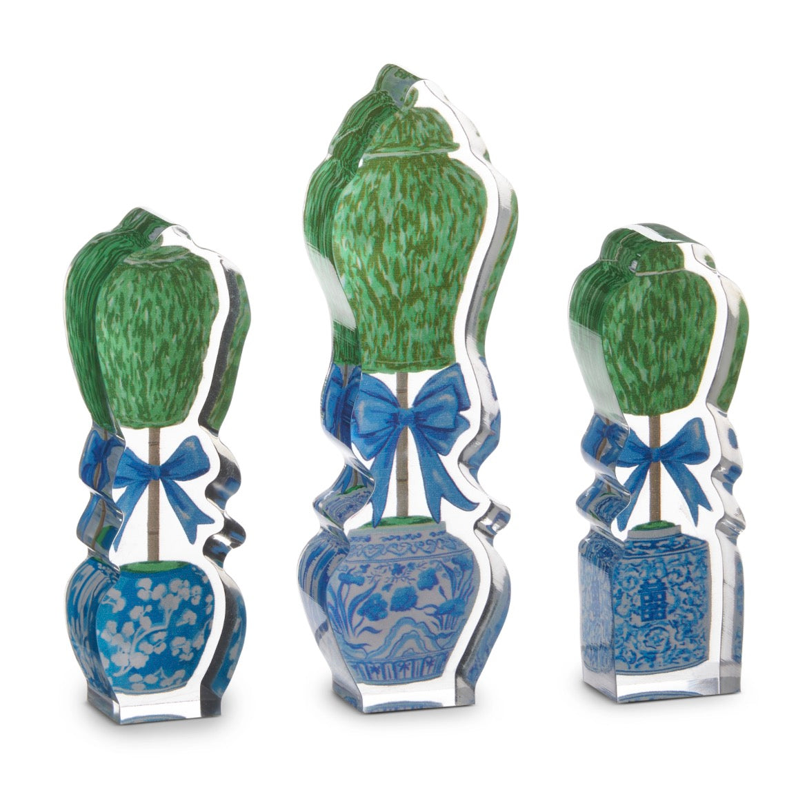 Boxwood Ginger Jar Topiary Acrylic Cut Outs