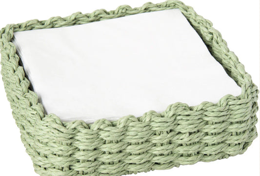Paper Woven Lunch Caddy Light Green