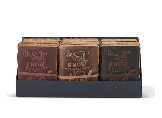 8 inch Leather Be Still and Know Embossed Journal