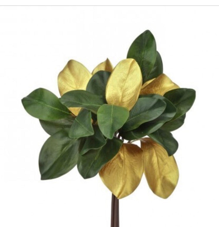 17" GILDED MAGNOLIA LEAF BUNDLE