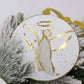 5" Metal Angel Ornament w/ Gold Accents,