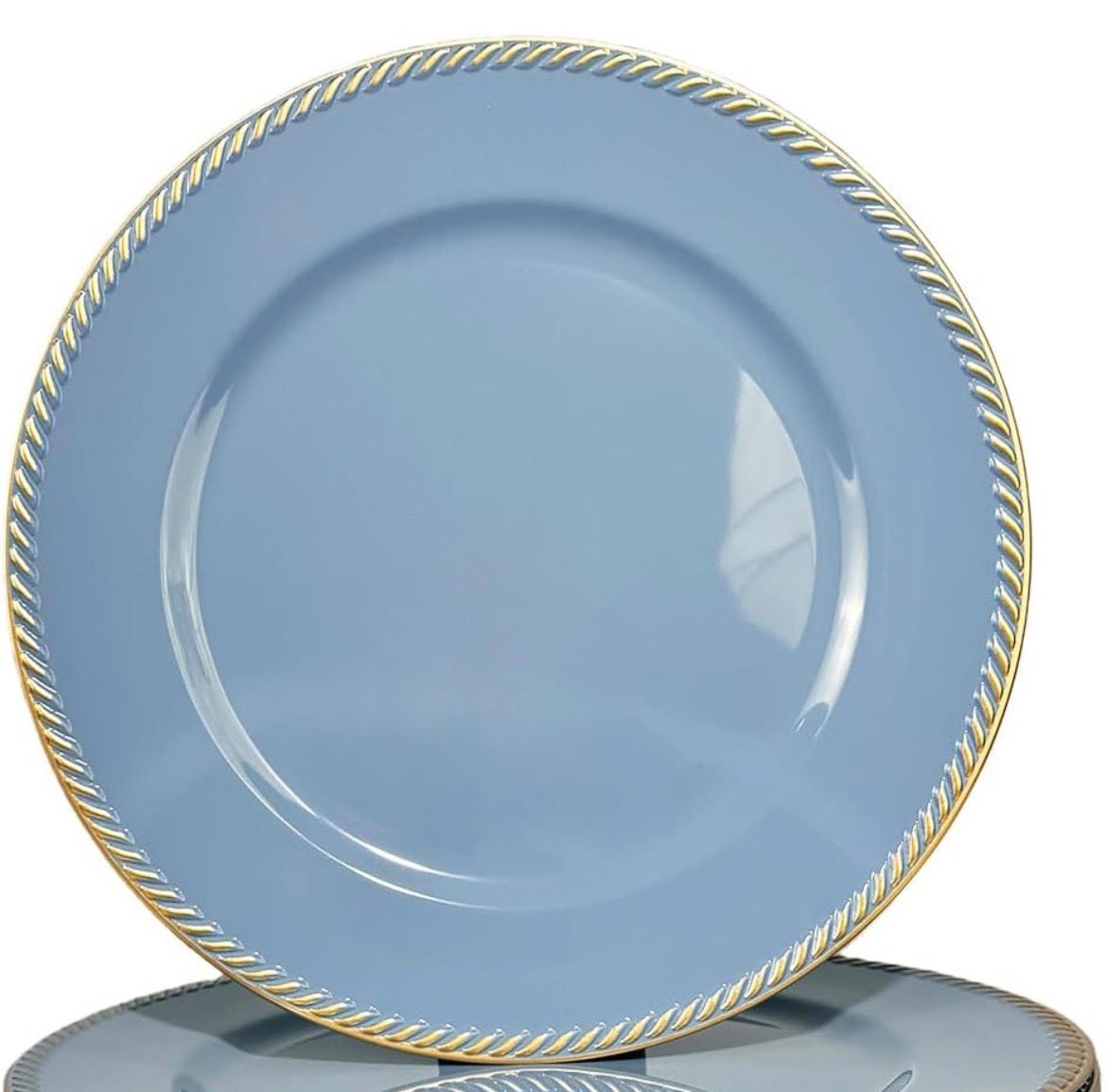 13” light blue charger
