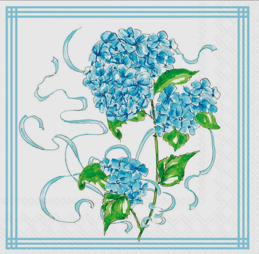 Hydrangea Allover Cocktail Napkins 20 Count