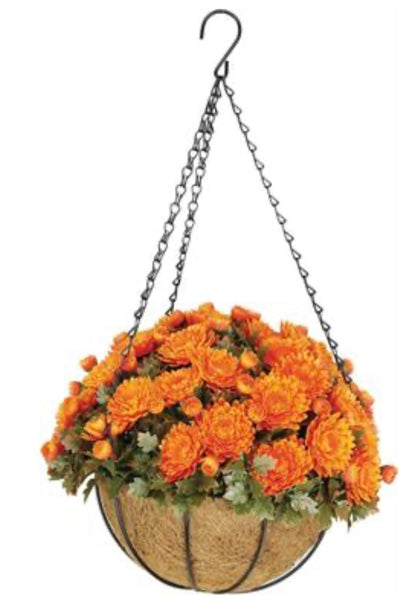 MUM BUSH HANGING BASKET, UV PROOF, 14.17"