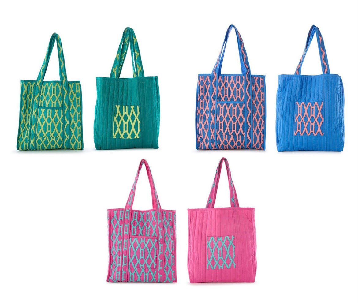 BAMBOO PRINTED REVERSIBLE TOTE