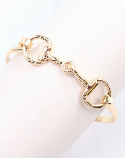 Haney Horsebit Bangle Gold