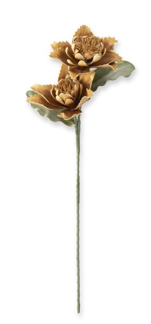 36 Inch Golden Yellow Eva Double Bloom Stem