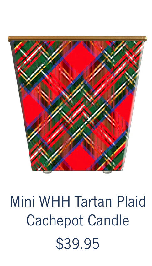 Hedge Farm Candle Mini Tartan Plaid with Frasier Fur Fragrance