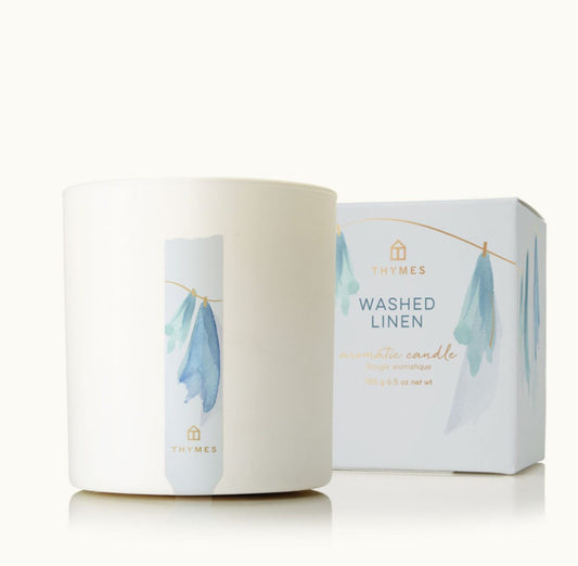 Washed Linen Poured Candle