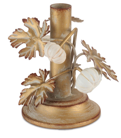 MINI PUMPKIN TAPER CANDLE HOLDER